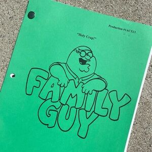 Family Guy Original 1998 PRE-CANCELLATION Holy Crap Production Used Table Script